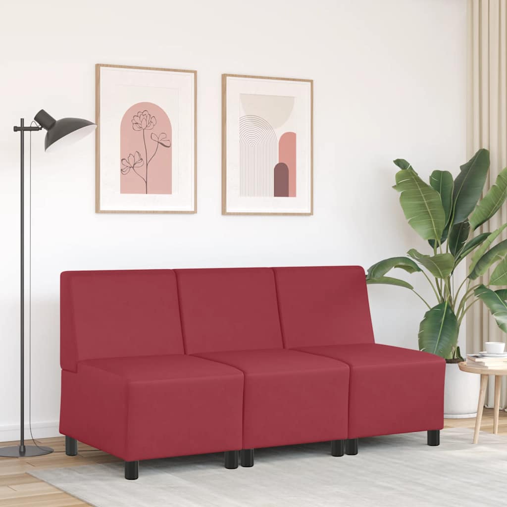 Sofastol 55 cm sztuczna skóra - wino czerwony - number 3.
