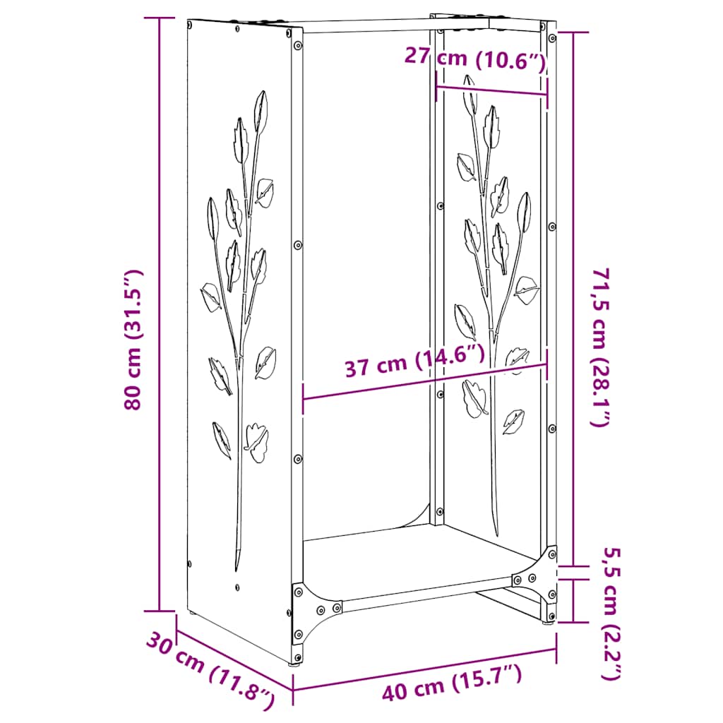 Burn rack 40x30x80 cm acte - number 12.