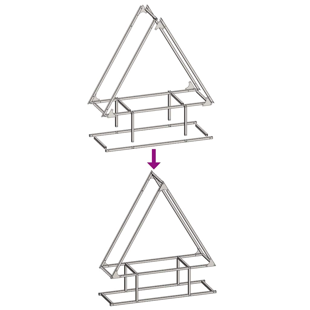 Brændestativ koldvalset stål - sort, 80 x 25 x 90 cm - number 9.