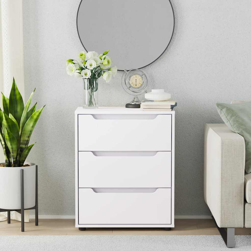 Bočna ploča ugašena 60x40x73 cm konstruirano drvo - bijelo, 1 - number 4.