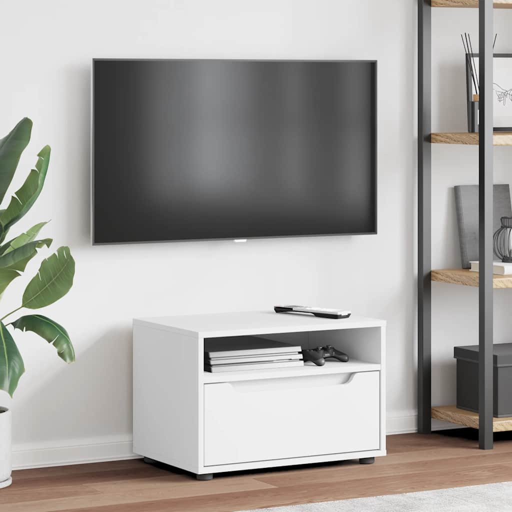 Tv-bord manker 60x40x38 cm konstruert tre - hvit, 1 - number 4.