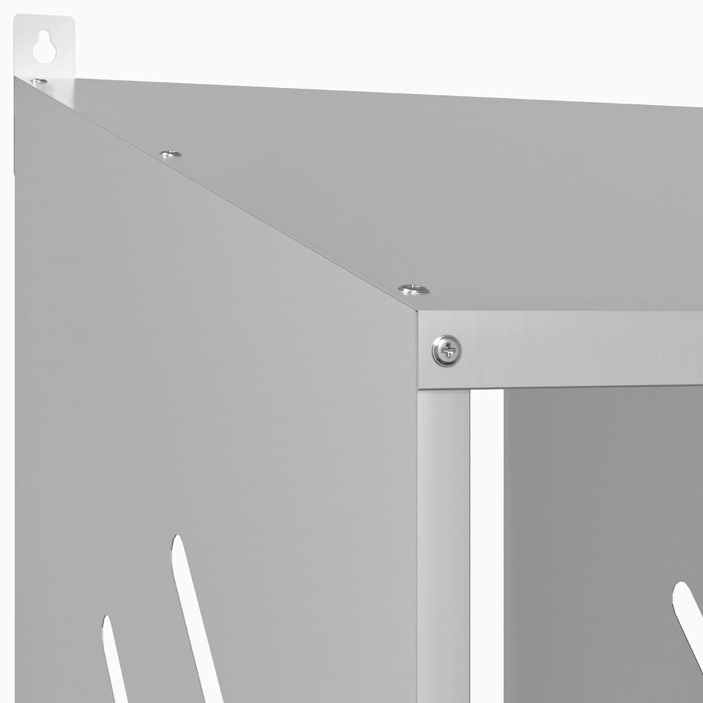 Nichage pour poulets avec 2 compartiments métal - argent galvanisé, 54 x 64 x 59 5 cm - number 9.