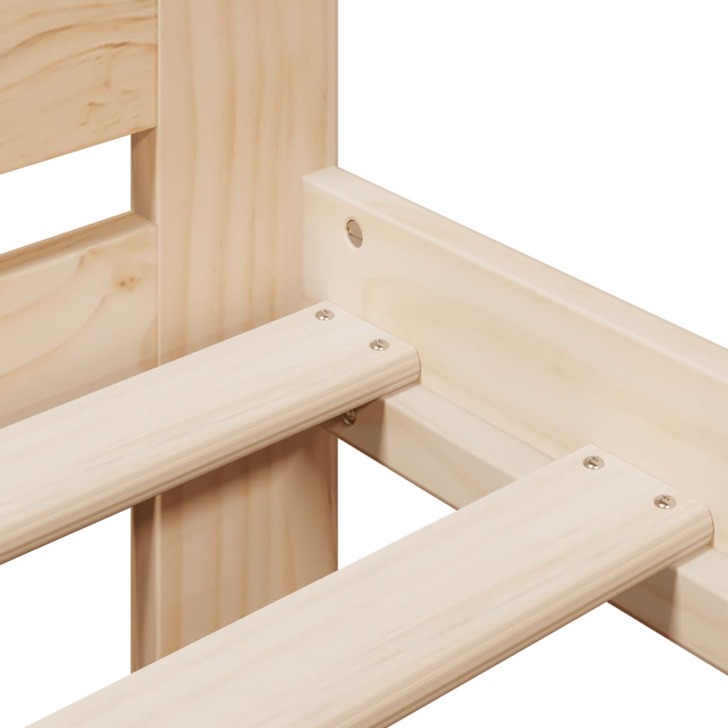 Rama łóżka bez materaca sosna lita - biała, 100 x 200 cm - number 7.