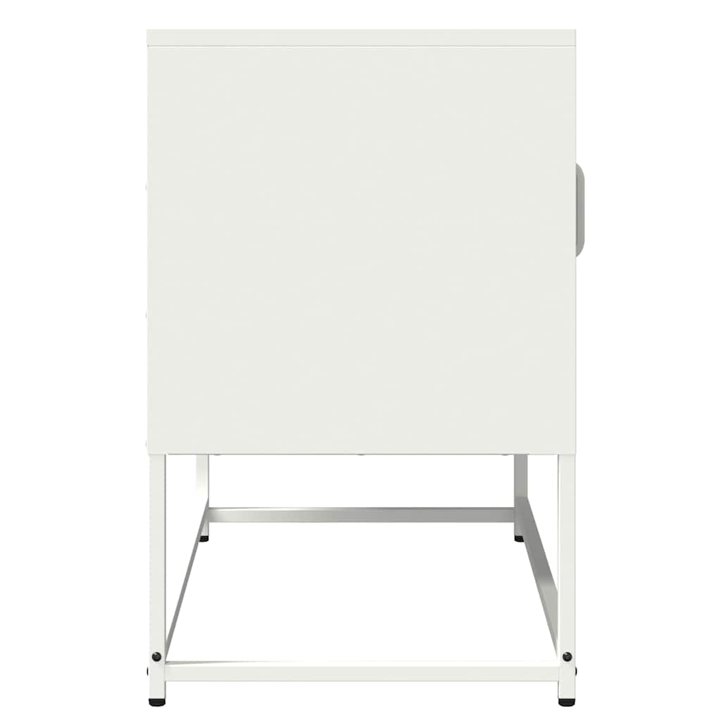Tv-bord 68x39x60,5 cm koldvalset stål - hvid, 1, 68 cm - number 7.