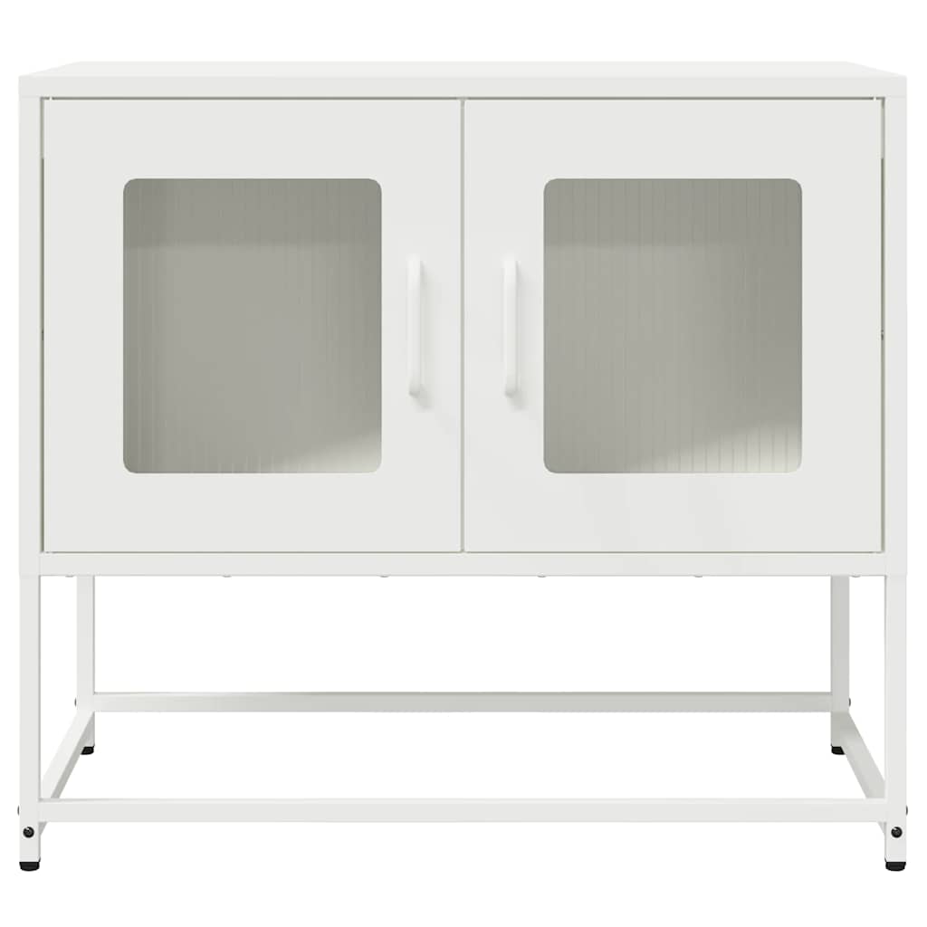 Tv-bord 68x39x60,5 cm koldvalset stål - hvid, 1, 68 cm - number 6.