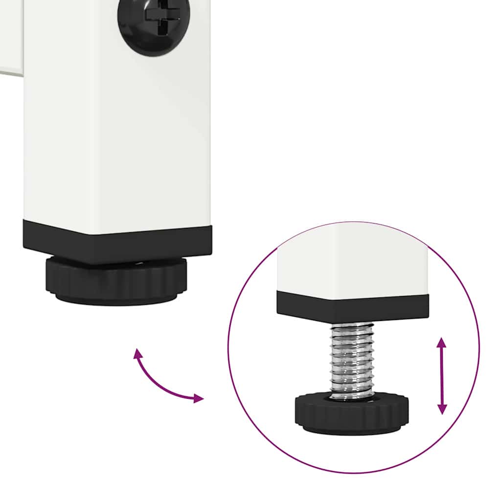 Tv-bord 68x39x60,5 cm koldvalset stål - hvid, 1, 68 cm - number 9.
