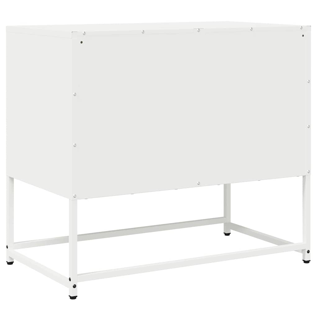 Tv-bord 68x39x60,5 cm koldvalset stål - hvid, 1, 68 cm - number 8.