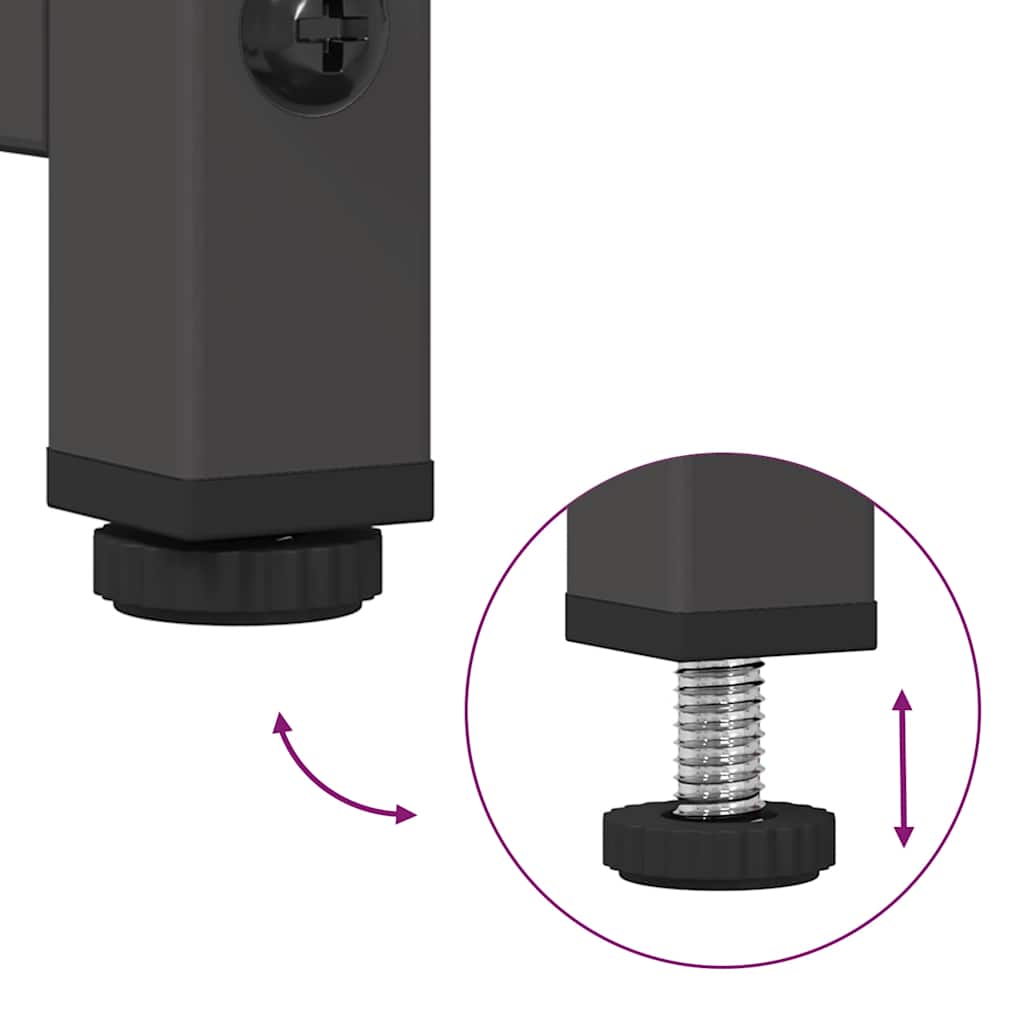Tabela nocna 36x39x60,5 cm na zimno stalowa stalowa - czarna, 1 - number 8.
