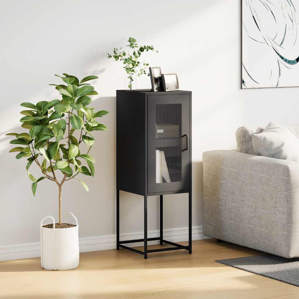 Skænk 36x39x107 cm koldvalset stål - sort, 1-1 - number 3.