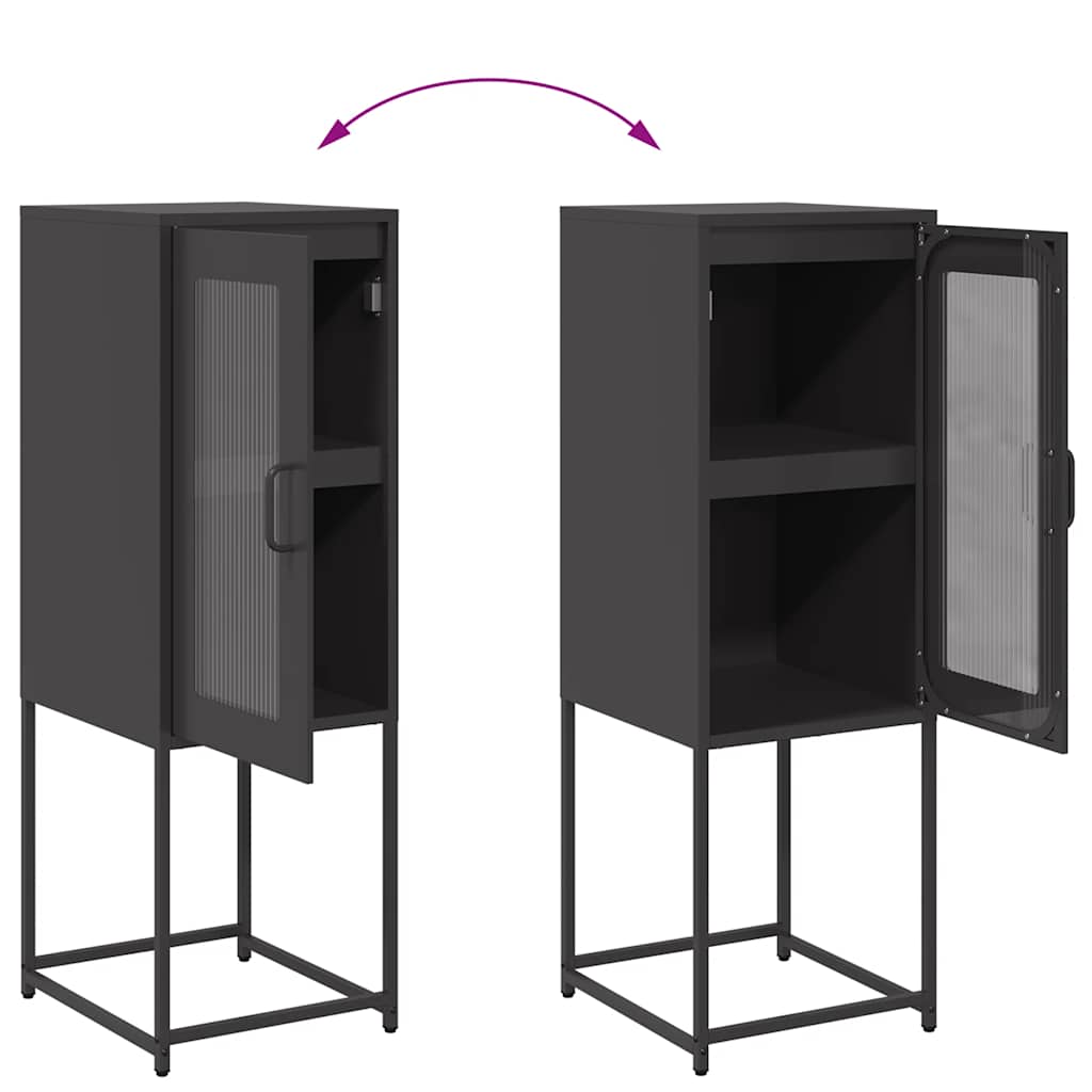 Skænk 36x39x107 cm koldvalset stål - sort, 1-1 - number 10.