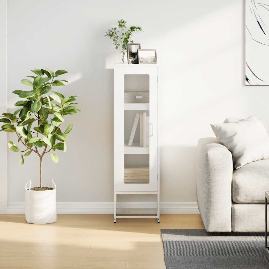 Skab 36x39x123 cm koldvalset stål - hvid, 1 - number 4.