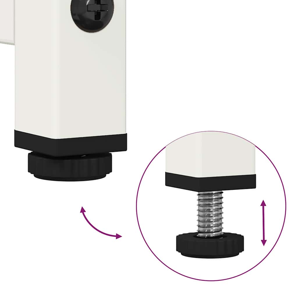 Skab 36x39x123 cm koldvalset stål - hvid, 1 - number 9.