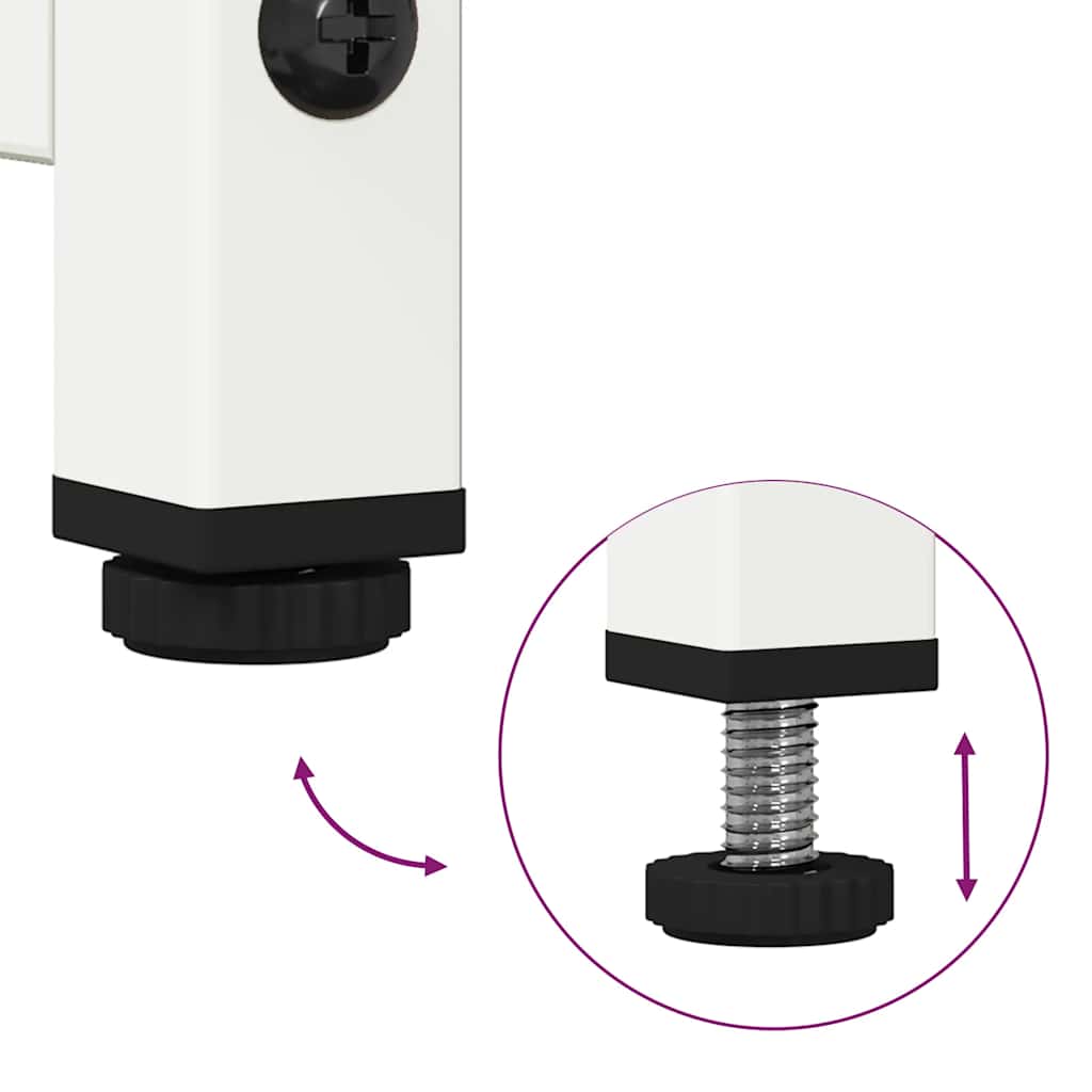Tv tablica 68x39x60,5 cm čelik - bijela, 1, 68 cm - number 9.