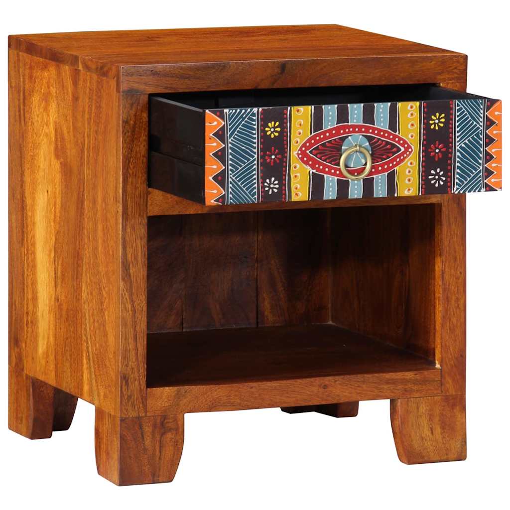 Noćni ormarić 40x35x45 cm puno bagremovo drvo - 40 x 35 x 45 cm (d x š x v) - number 12.
