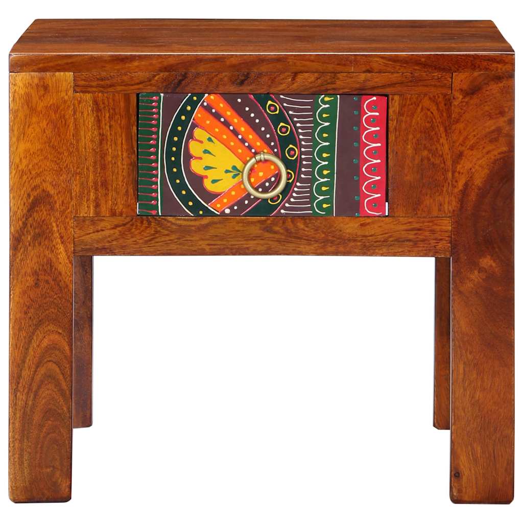 Sengeborde stk. massivt akacietræ - 40 x 40 x 36 cm, 2 - number 2.