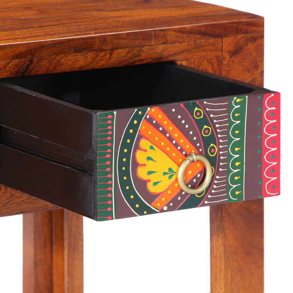 Sengeborde stk. massivt akacietræ - 40 x 40 x 36 cm, 2 - number 6.