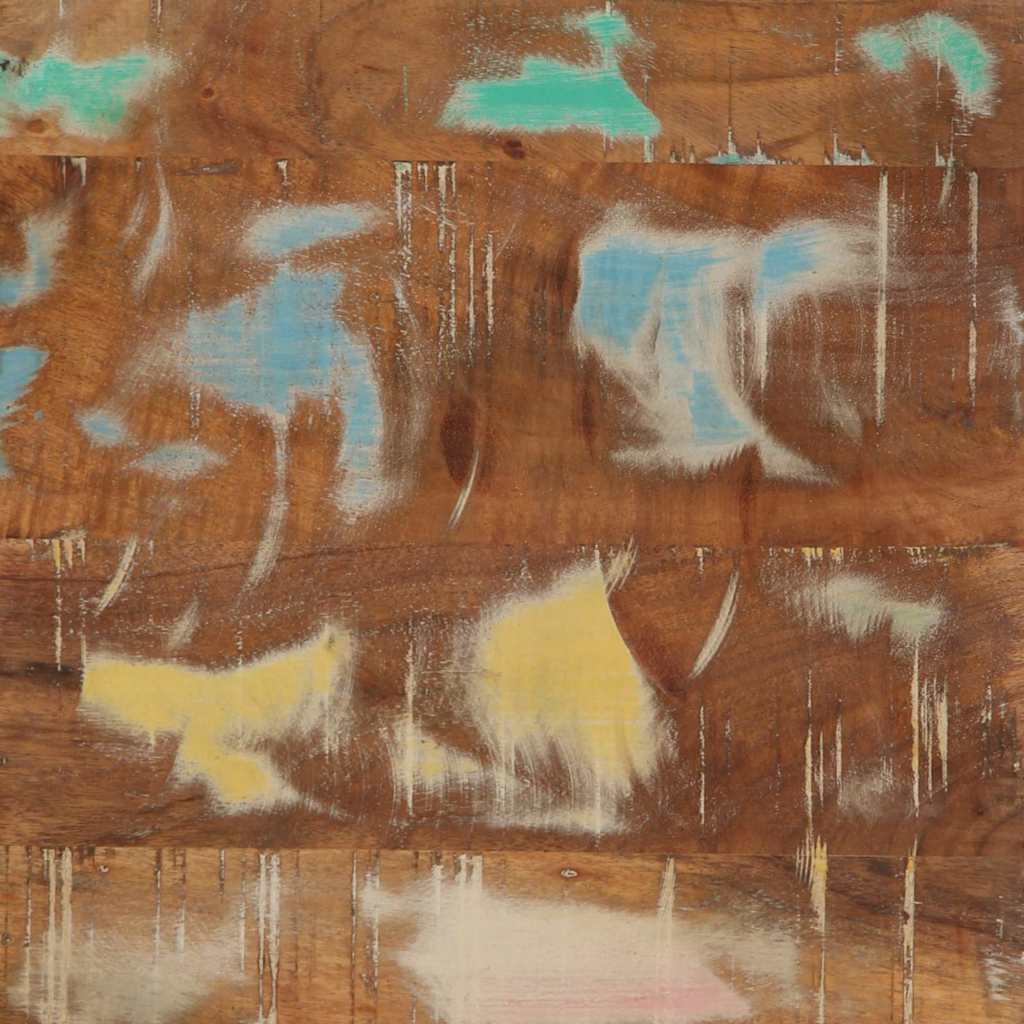 Stół nocny 40x40x59 cm masywne drewno z recyklingu - number 10.