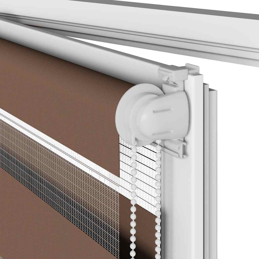 Zebragardin stofbredde 60,9 cm polyester - brun, 65 x 230 cm - number 11.