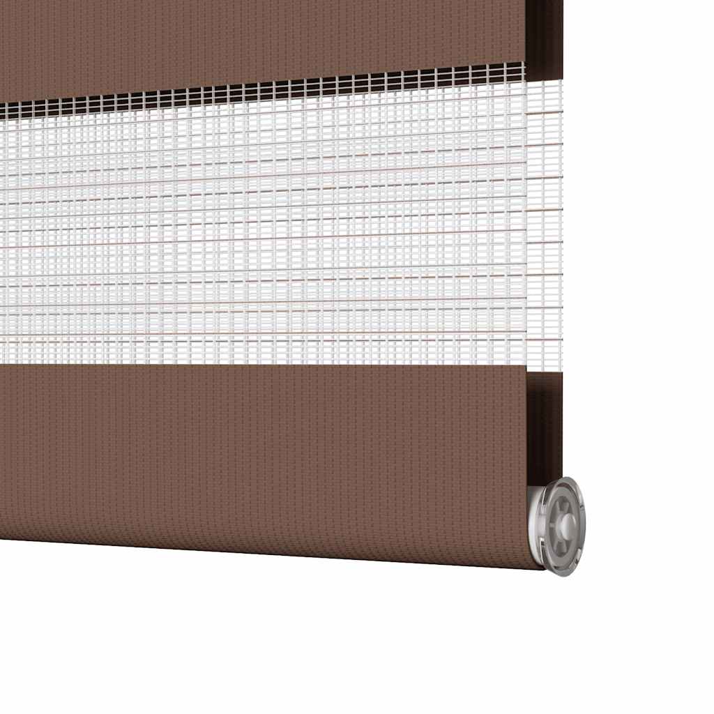 Zebragardin stofbredde 60,9 cm polyester - brun, 65 x 230 cm - number 12.