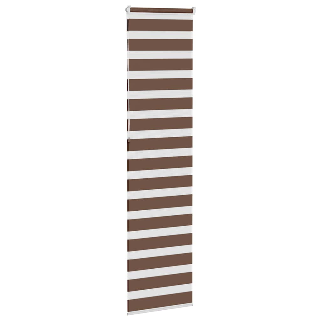 Zebragardin stofbredde 60,9 cm polyester - brun, 65 x 230 cm - number 4.