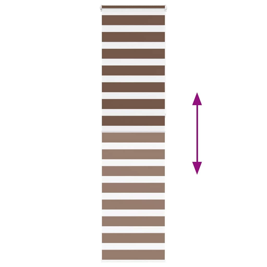 Zebragardin stofbredde 60,9 cm polyester - brun, 65 x 230 cm - number 5.