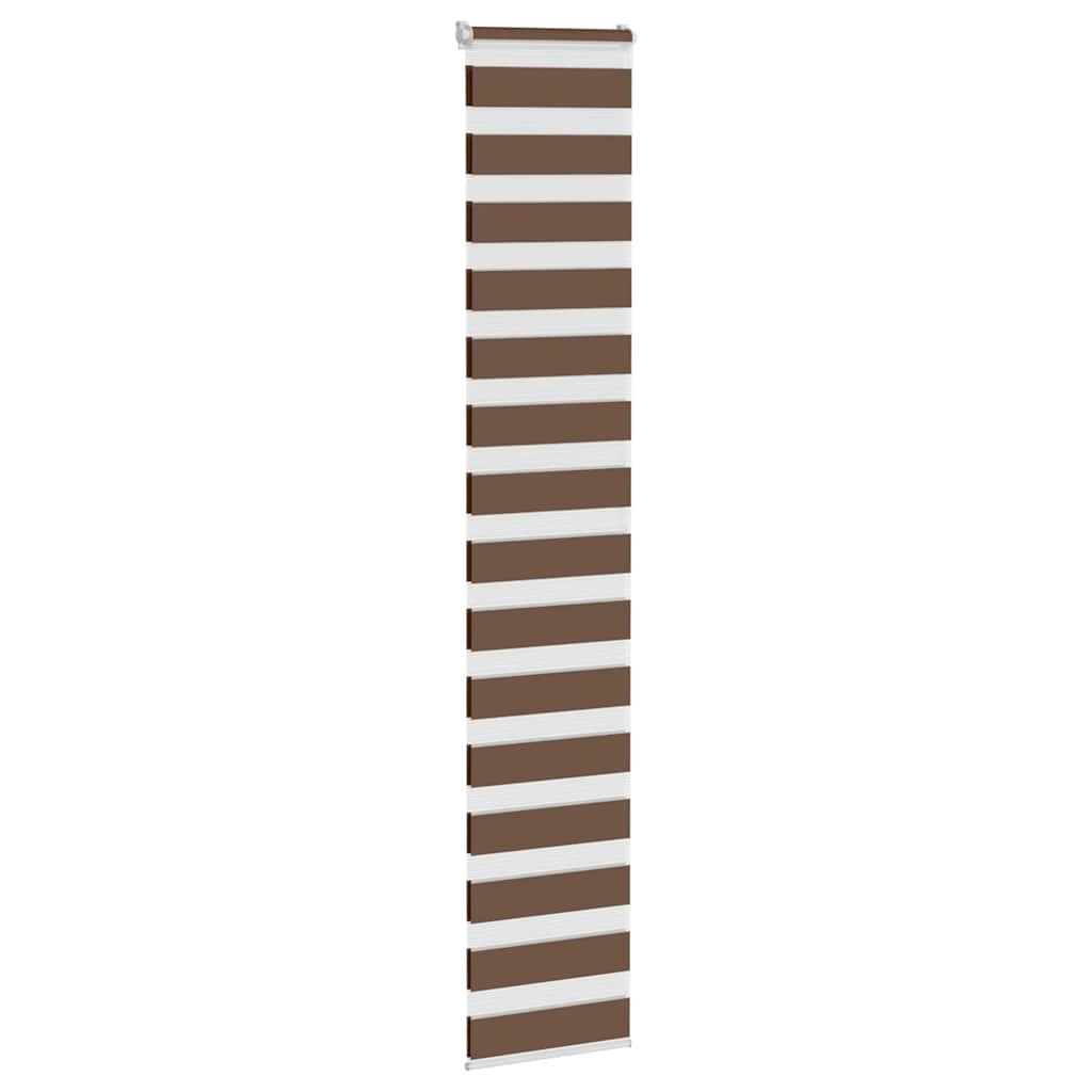 Zebragardin stofbredde 35,9 cm polyester - brun, 40 x 200 cm - number 1.