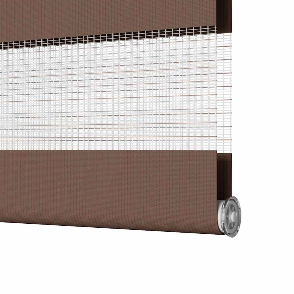 Zebragardin stofbredde 45,9 cm polyester - brun, 50 x 200 cm - number 11.