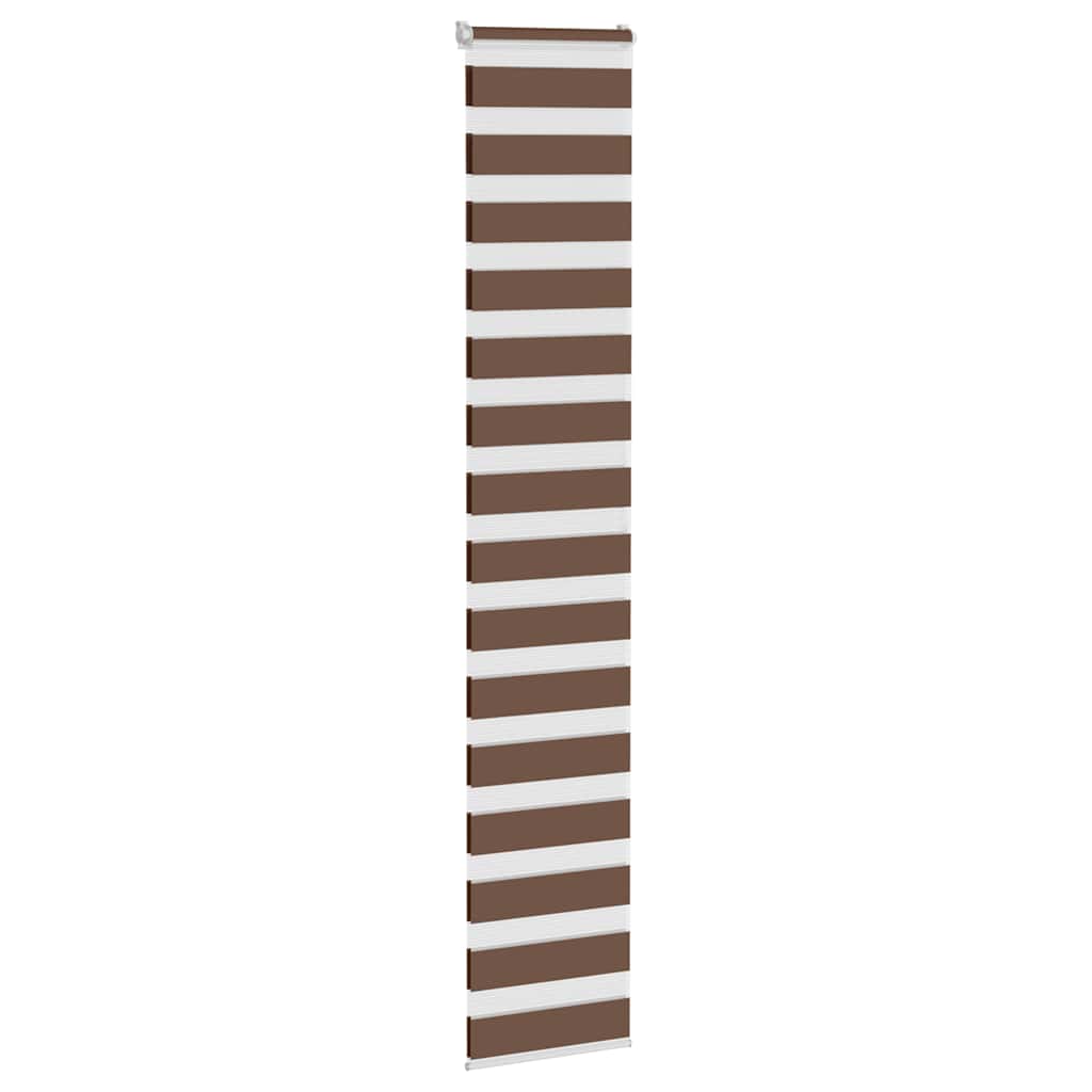 Zebragardin stofbredde 45,9 cm polyester - brun, 50 x 200 cm - number 3.
