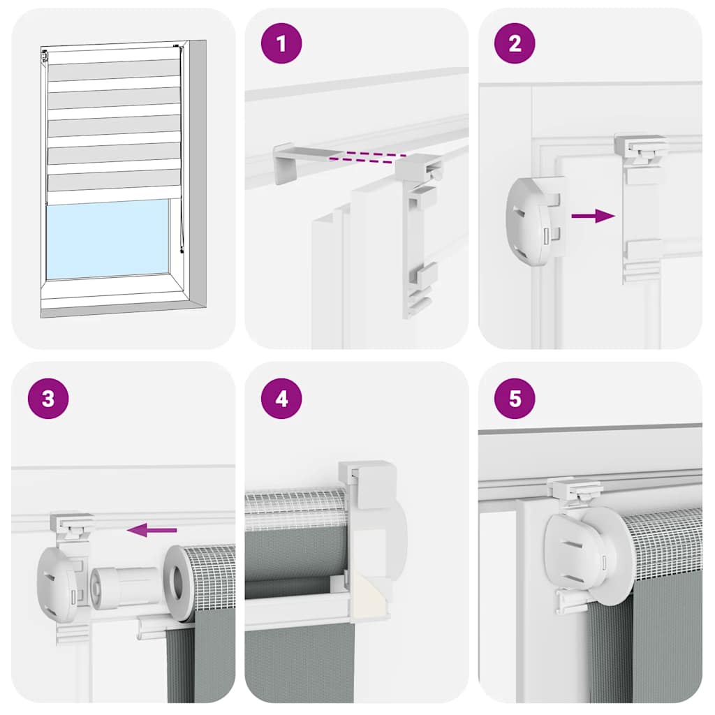 Largeur de tissu zébrardine 40,9 cm polyester - brun, 45 x 200 cm - number 6.
