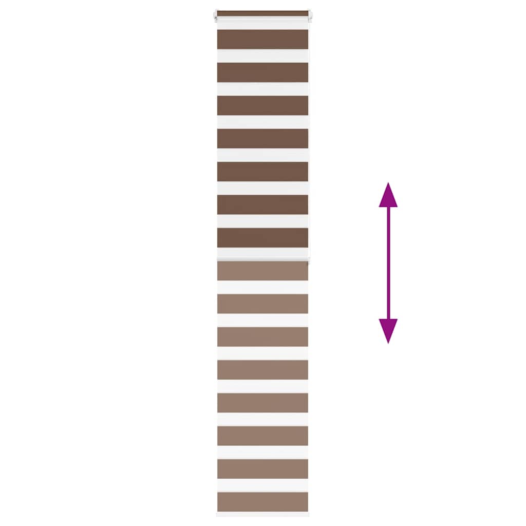 Largeur de tissu zébrardine 40,9 cm polyester - brun, 45 x 200 cm - number 5.