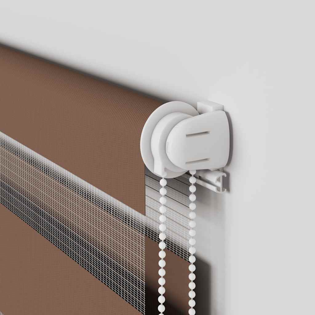 Largeur de tissu zébrardine 40,9 cm polyester - brun, 45 x 200 cm - number 9.