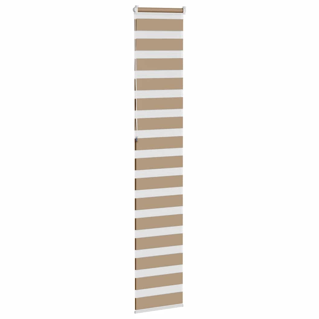 Zebragardin sandbrun stofbredde 35,9 cm polyester - sand brown, 40 x 230 cm - number 4.