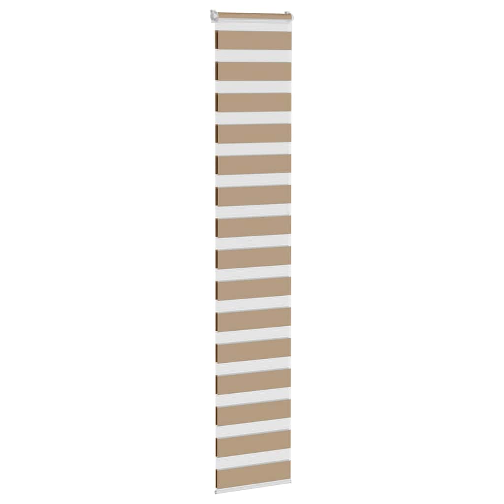 Zebragardin sandbrun stofbredde 35,9 cm polyester - sand brown, 40 x 230 cm - number 3.