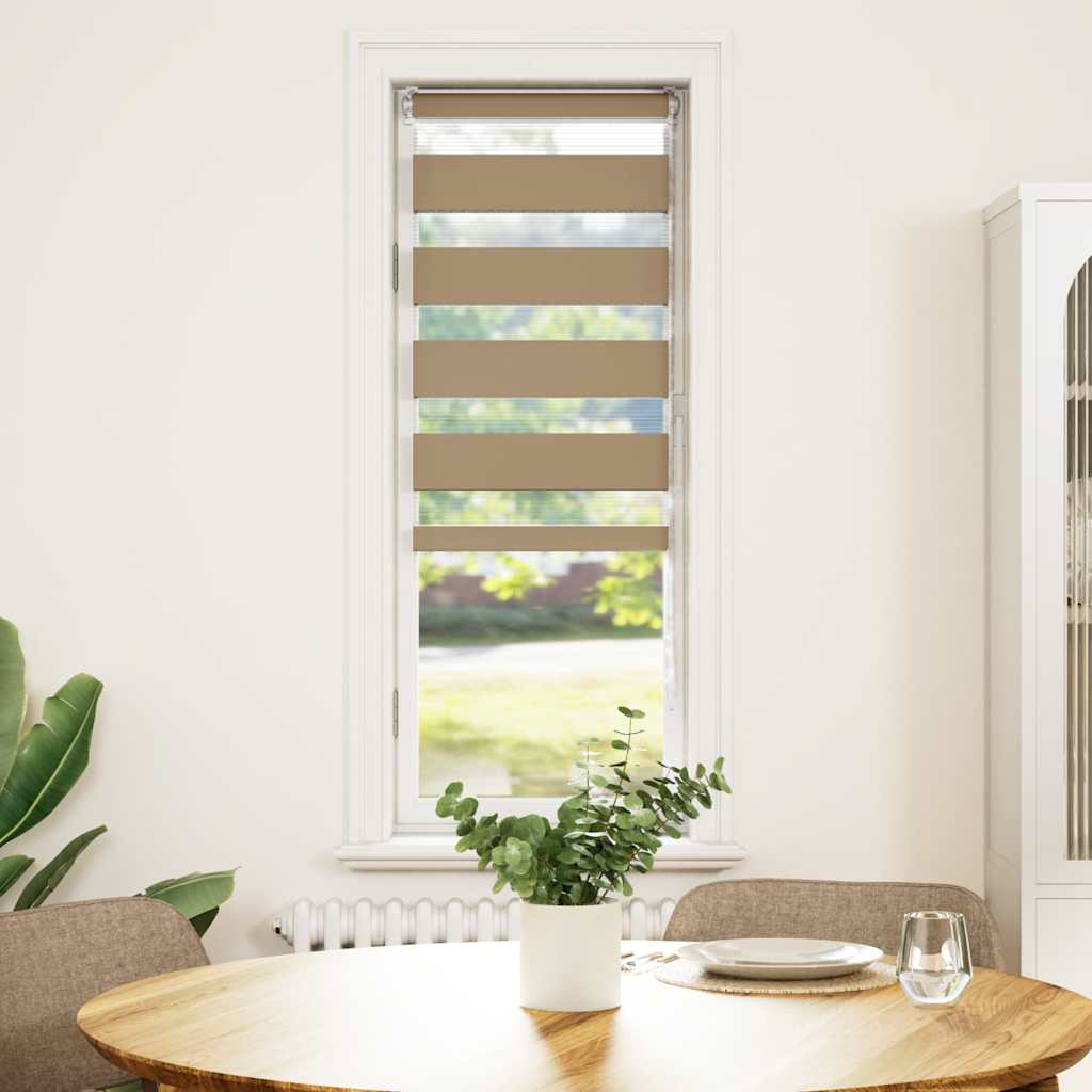 Zebragardine sable brun fabric largeur 35,9 cm polyester - sable brun, 40 x 150 cm - number 2.