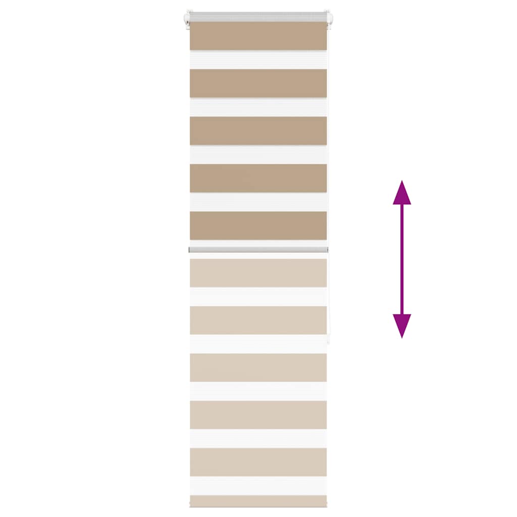 Zebragardine sable brun fabric largeur 35,9 cm polyester - sable brun, 40 x 150 cm - number 5.