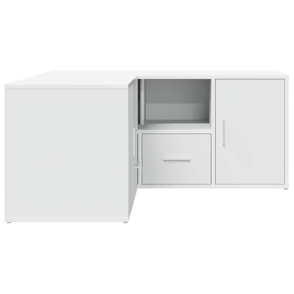 Hjørneskab 160x40x45 cm konstrueret træ - hvid, 1 - number 10.