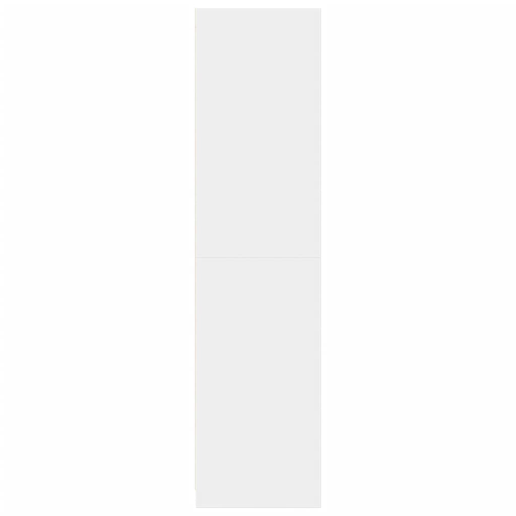 Ormar sagrađeno drvo - bijelo, 30 x 50 x 200 cm, 1, 2 ladice - number 6.