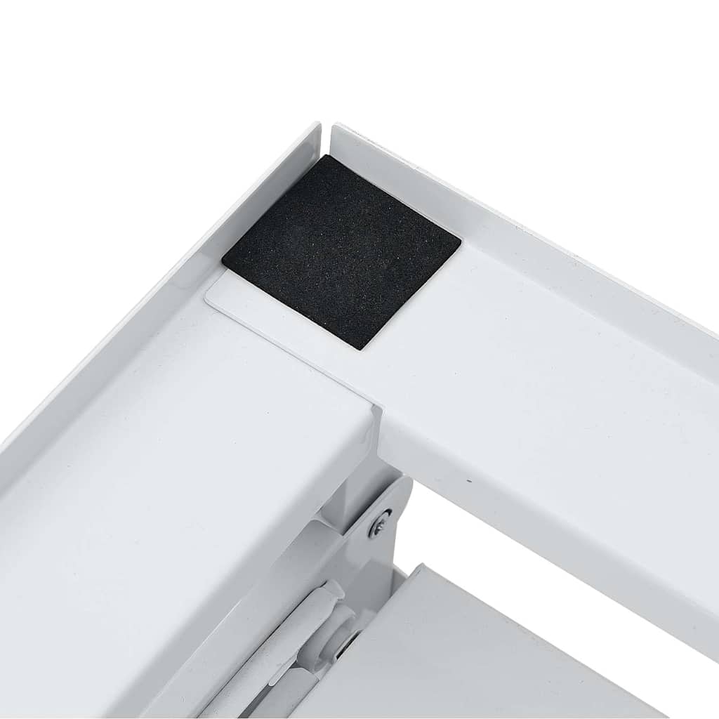 Socle pour lave-linge avec étagères coulissantes double blanc - number 8.