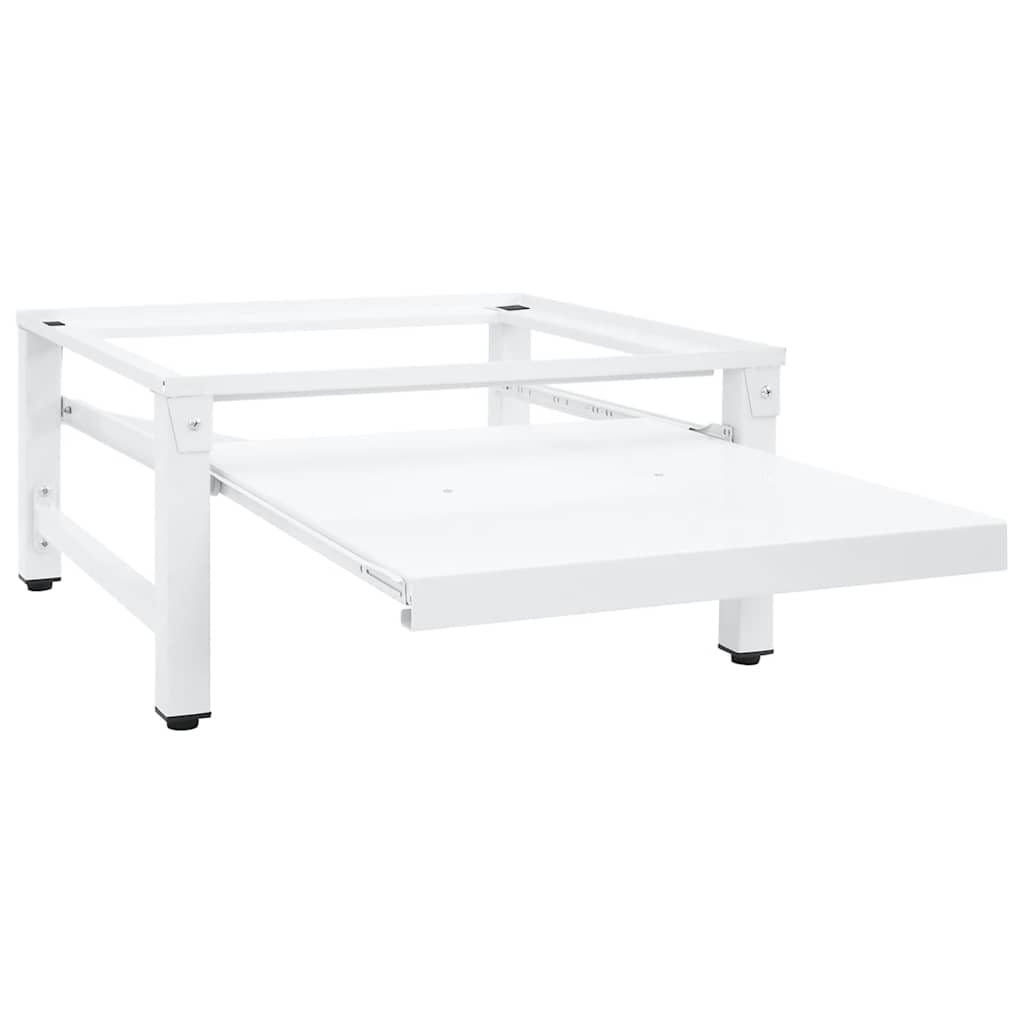 Socle pour lave-linge avec étagères coulissantes blanc - number 6.