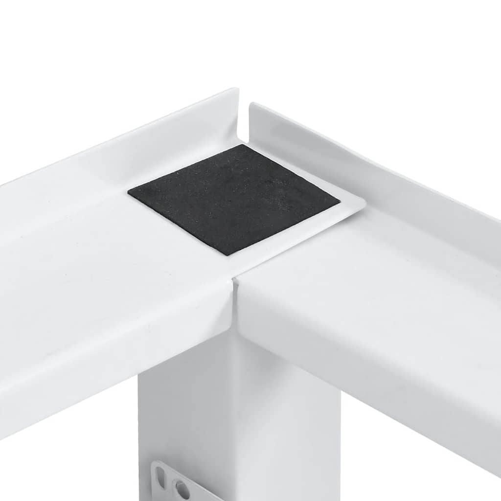 Socle pour lave-linge avec étagères coulissantes blanc - number 7.