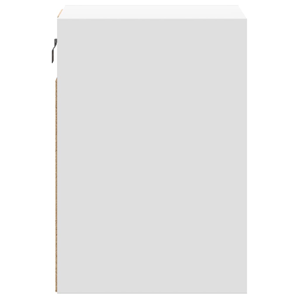 Væghængte sengeborde stk. med led-lys - hvid, 2 - number 7.