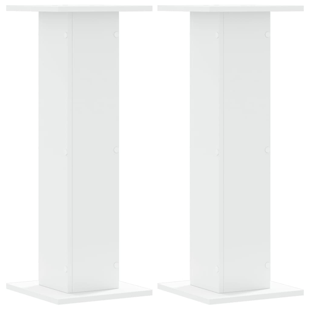 Plant stands 2 pcs. engineered wood - white, 30 x 30 x 80 cm, 1 - number 2.