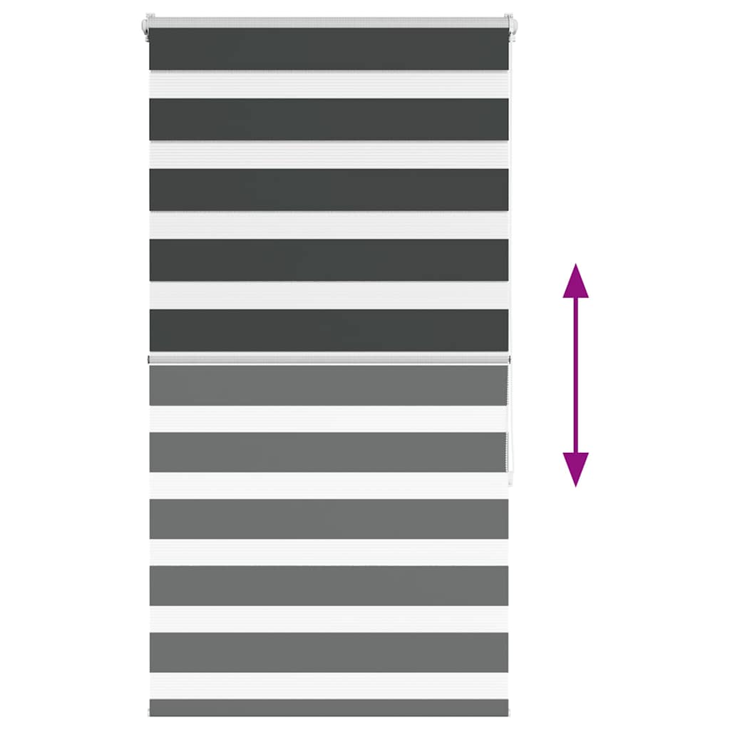 Zebragardin stofbredde 85,9 cm polyester - sort, 90 x 150 cm - number 5.