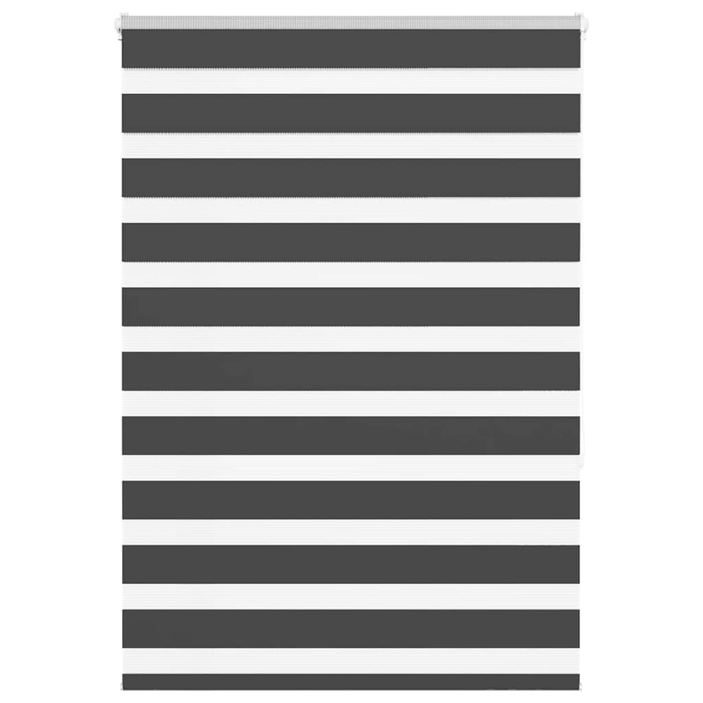 Zebragardin stofbredde 90,9 cm polyester - sort, 95 x 150 cm - number 1.