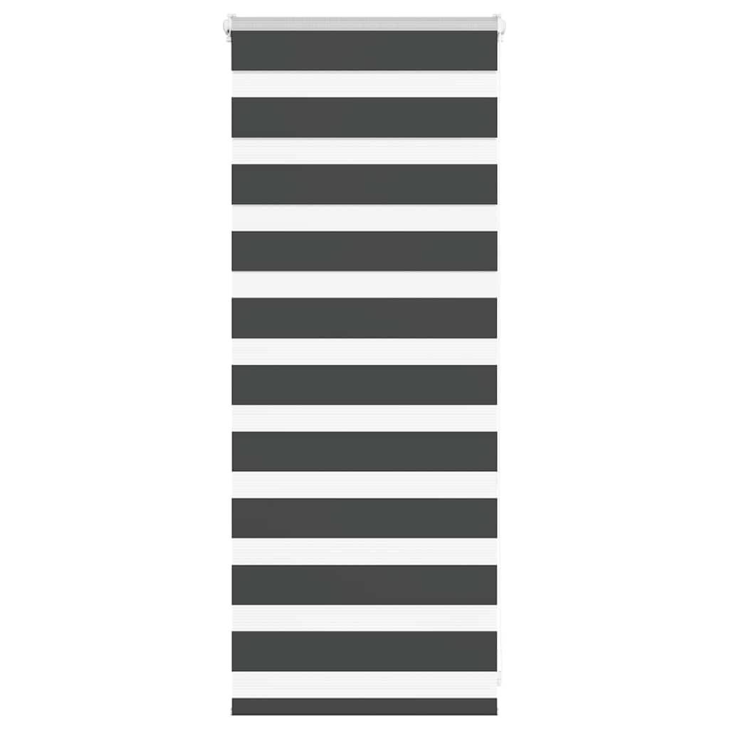 Zebragardin stofbredde 60,9 cm polyester - sort, 65 x 100 cm - number 1.