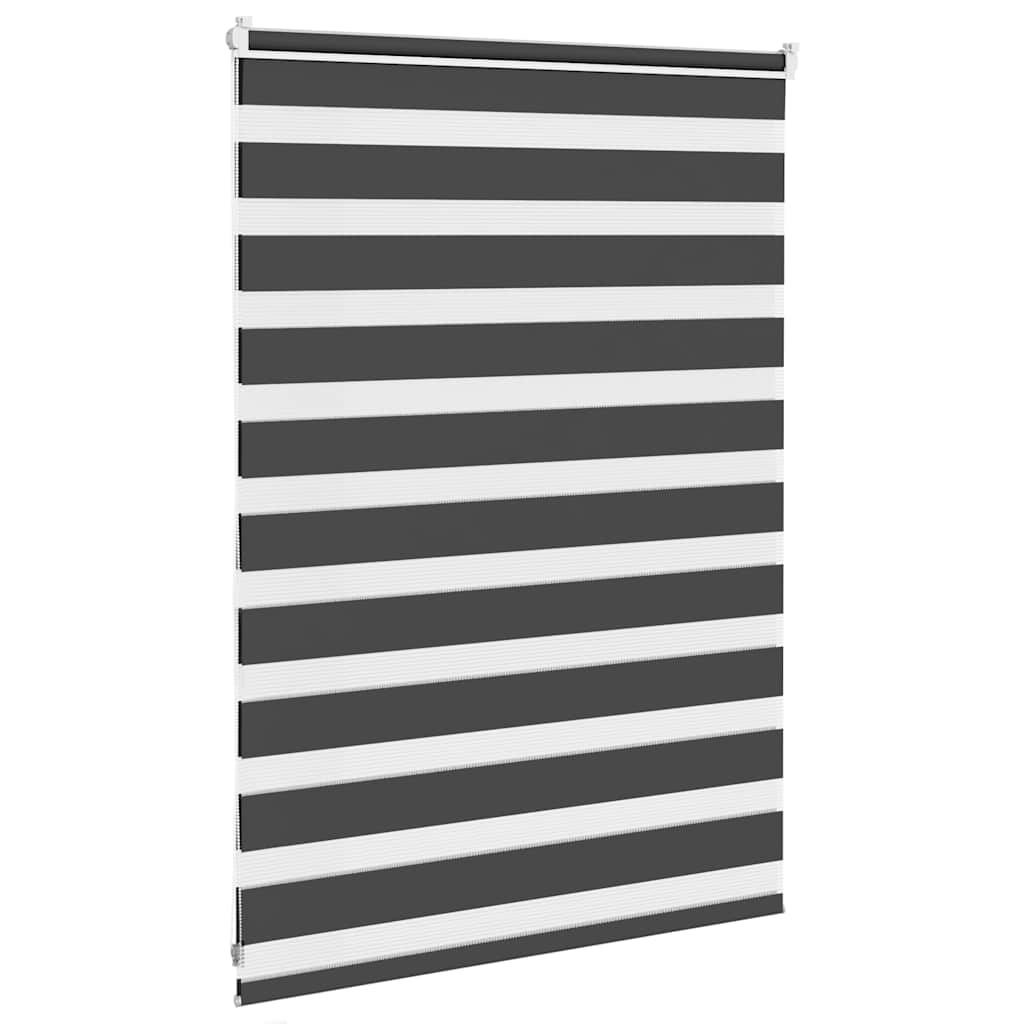 Zebragardin stofbredde 90,9 cm polyester - sort, 95 x 100 cm - number 4.