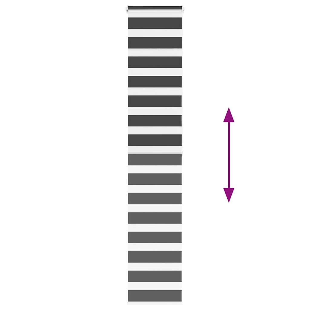 Largeur de tissu de zèbre de zèbre 45,9 cm polyester - noir, 50 x 200 cm - number 5.