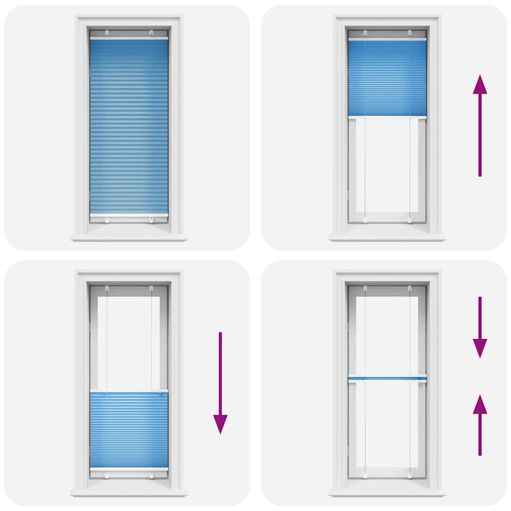 Plisségardin largeur de tissu 64,4 cm polyester - bleu, 65 x 100 cm - number 5.