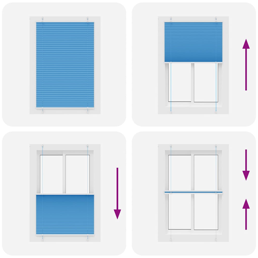 Plisségardin fabric largeur 89,4 cm polyester - bleu, 90 x 100 cm - number 5.