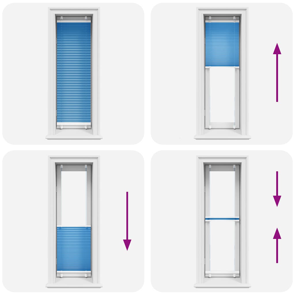 Plisségardin stofbredde 44,4 cm polyester - blå, 45 x 100 cm - number 5.